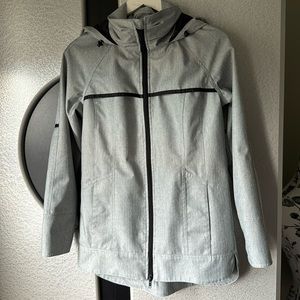 NWOT Mondetta Womens Full Zip Jacket Size Small Gray Pockets Hooded Long Sleeve